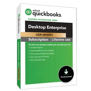 QuickBooks Desktop Enterprise  2024 – Lifetime License Key – USA Version (Up to 30 User)