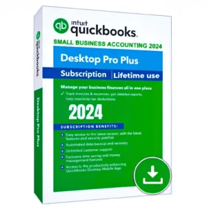 QuickBooks Desktop Pro Plus 2024 – Lifetime License Key – USA Version (1 User)